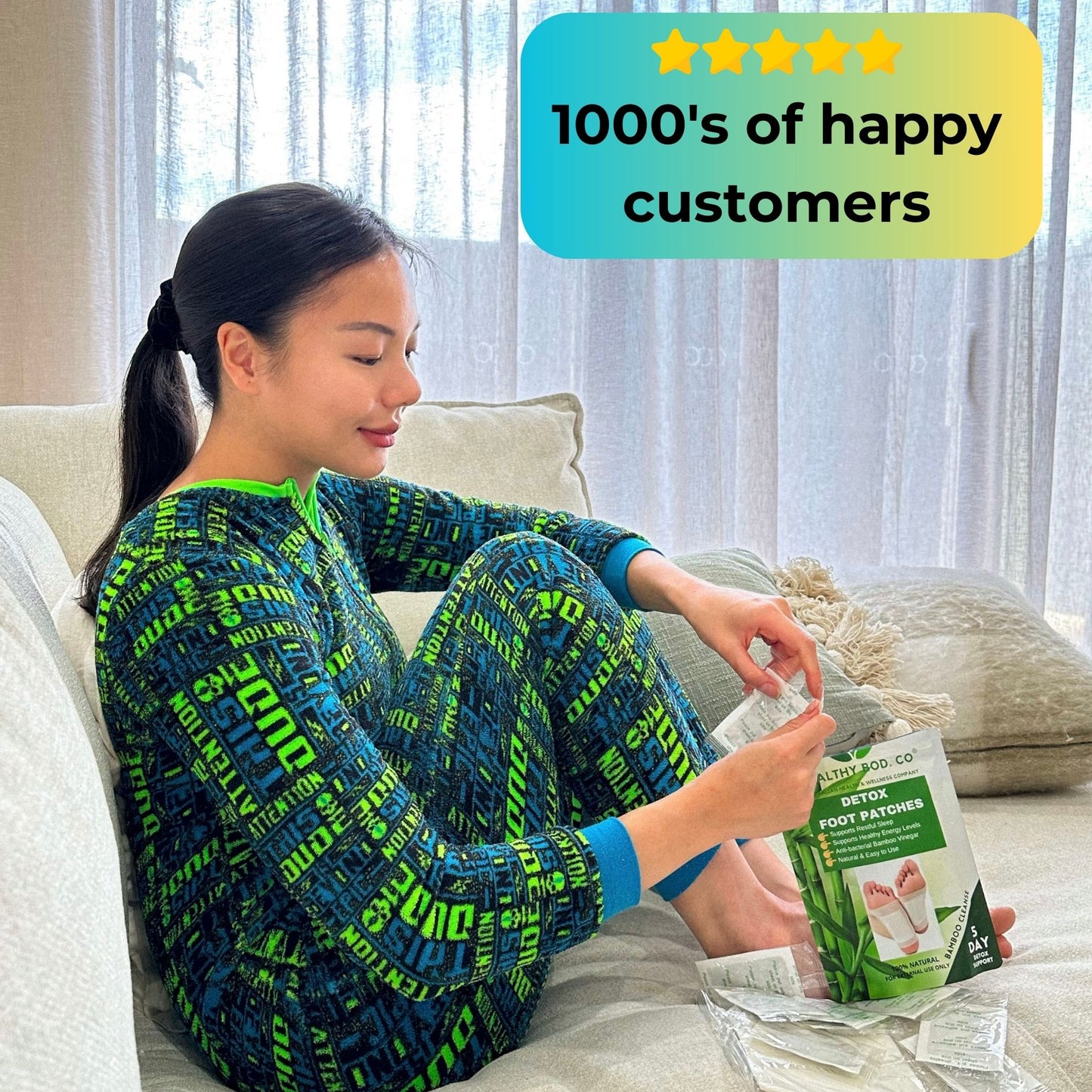 1000s of happy customers of the detox foot patches