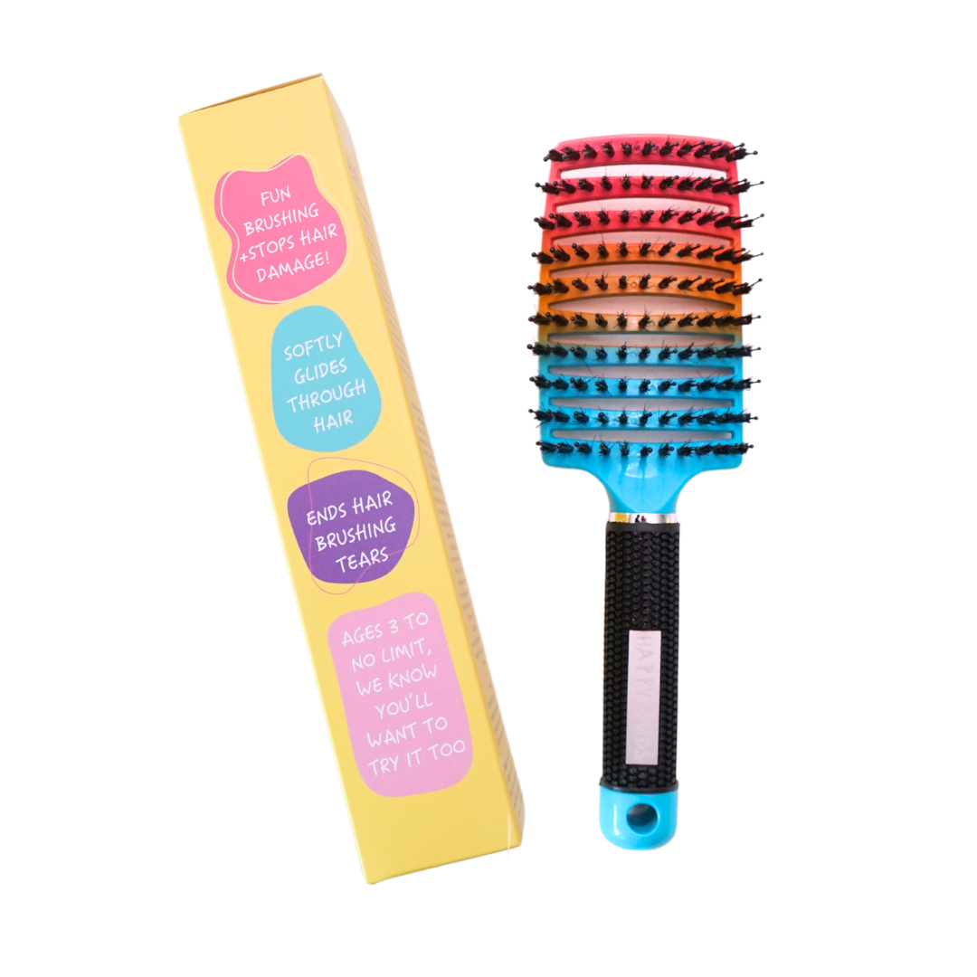 Kids Detangling Wide Paddle Comb Hairbrush - Pink/ Blue