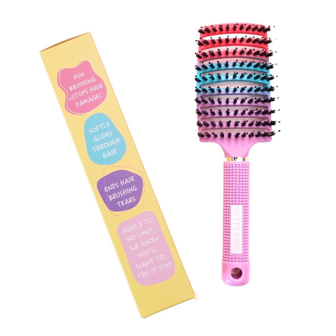New! Happy Bubs Butter Smooth Brush - Pink