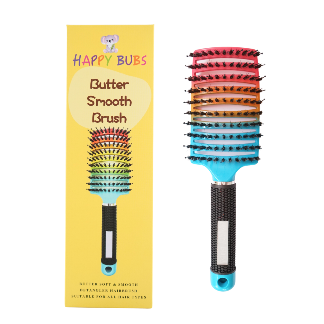 Kids Detangling Wide Paddle Comb Hairbrush - Pink/ Blue
