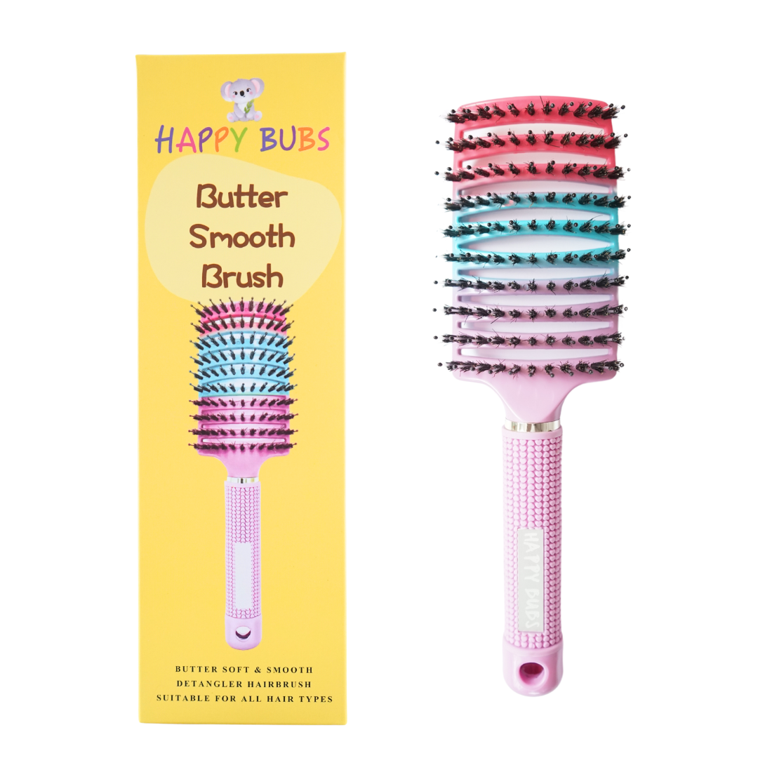 Kids Detangling Wide Paddle Comb Hairbrush - Pink/ Blue