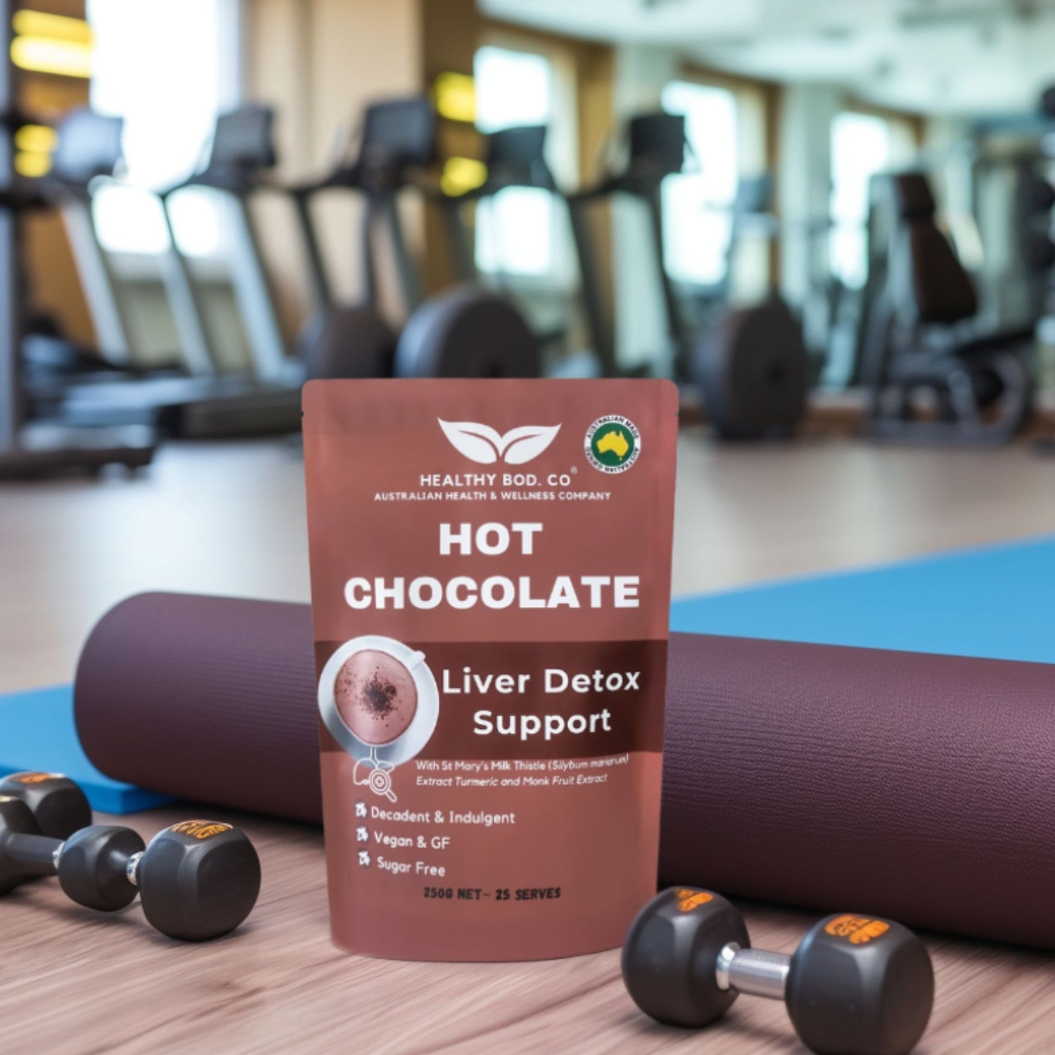 Detox Gut Cleanse Hot Chocolate with Milk Thistle Front View