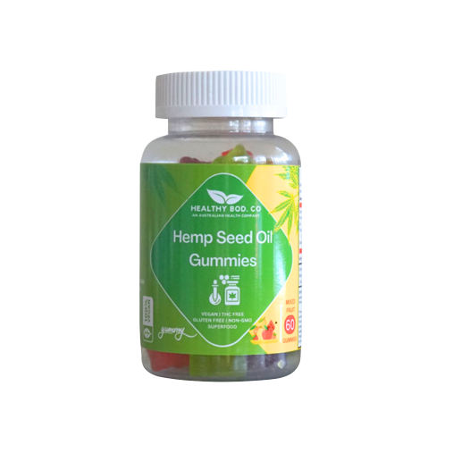 Hemp Seed Oil & Omega 3-6-9 Gummies | Healthy Skin & PMS Support Gummies 60 per bottle