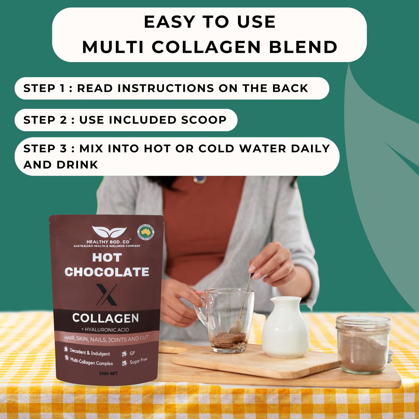Hot Chocolate X 5 Type Collagen and Hyaluronic Acid Blend 250g