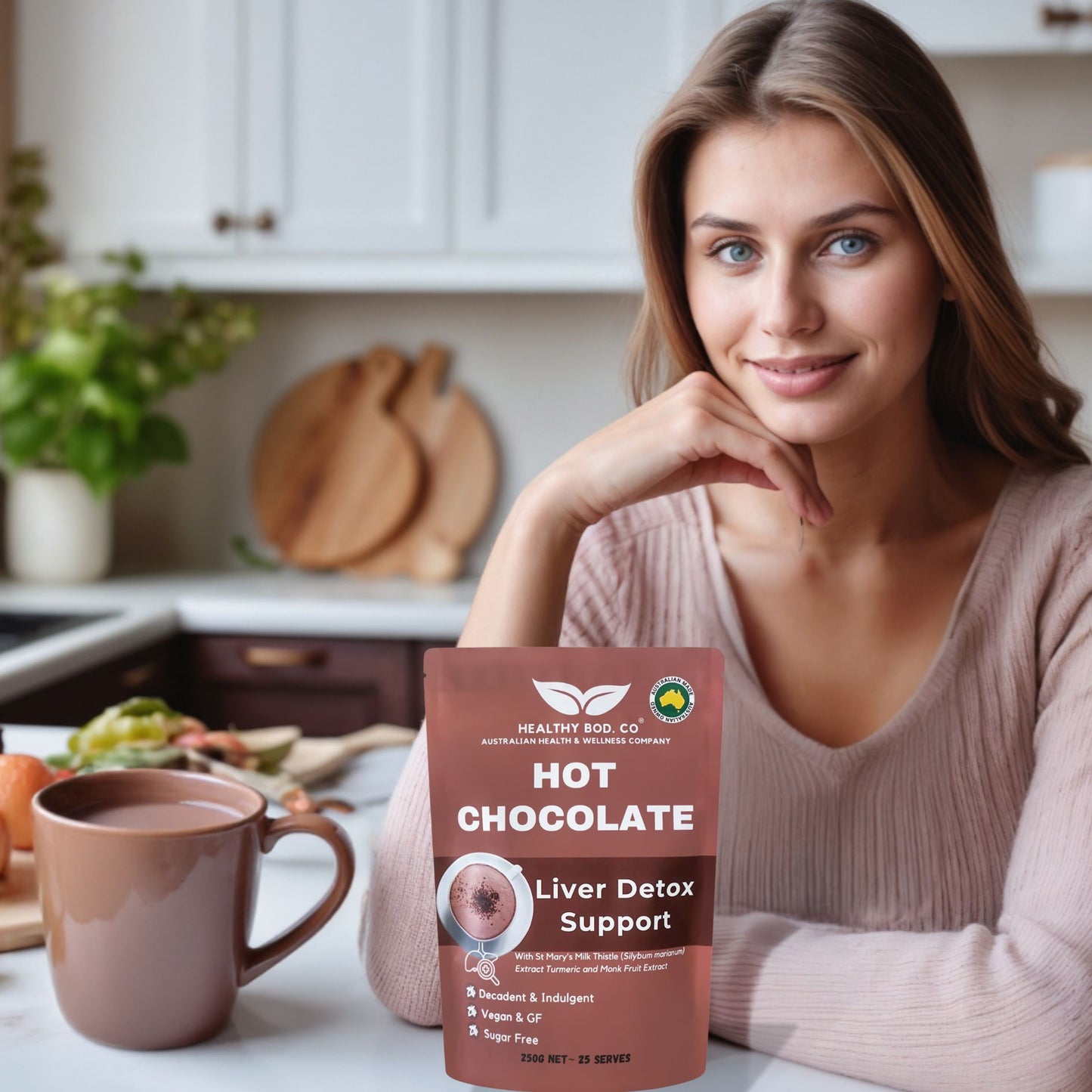 Hot Chocolate Liver Detox and Model - Photo