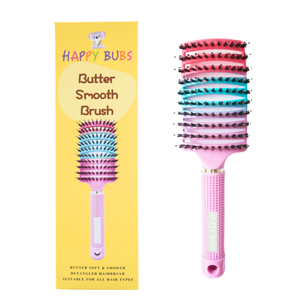 New! Happy Bubs Butter Smooth Brush - Pink