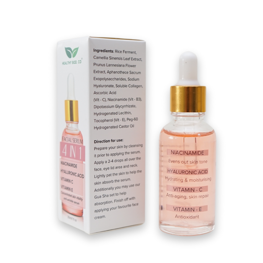 NEW : Facial Serum 4 in 1 : Concentrated skin vitality anti-wrinkle serum 30ml