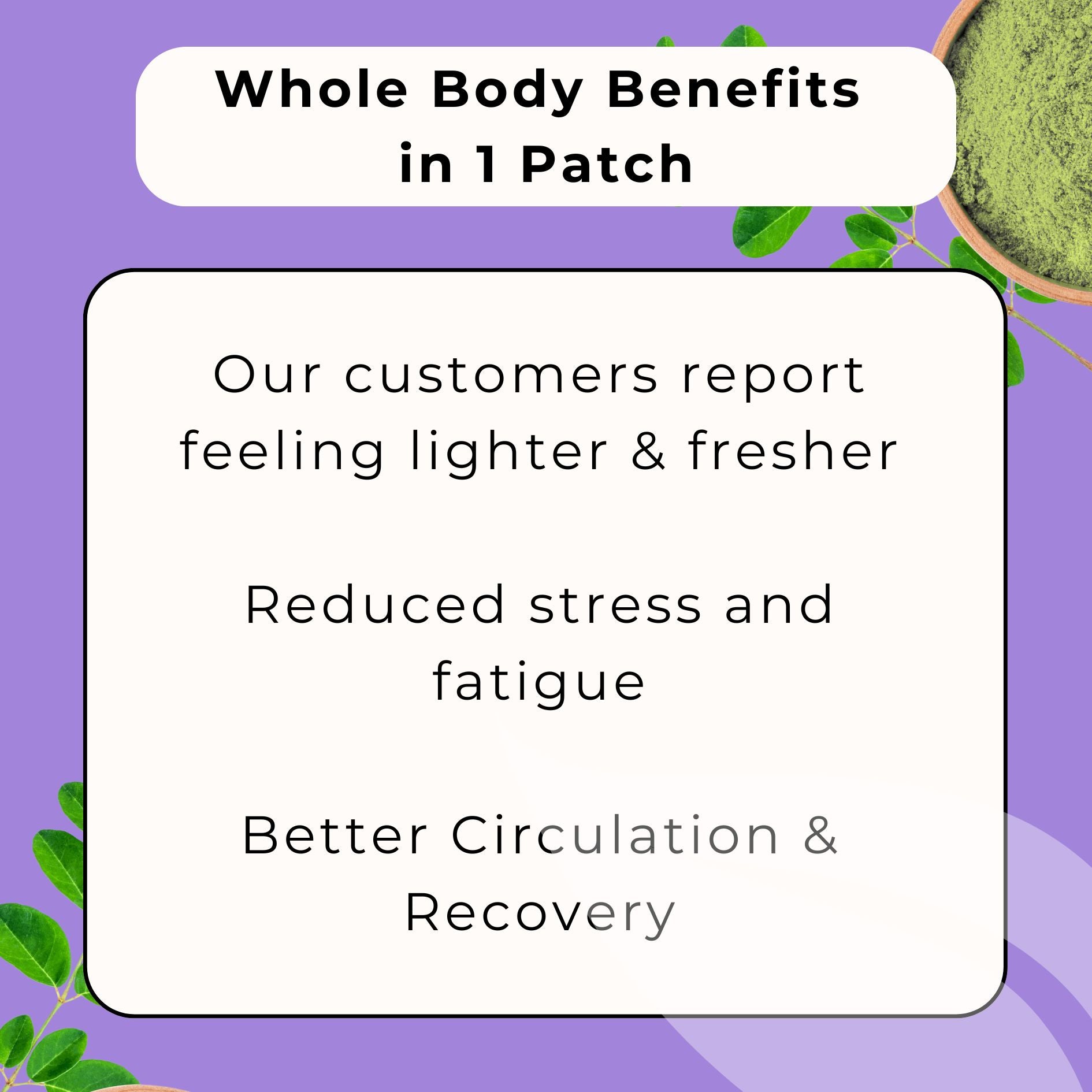 Whole Body Benefits – Lavender Detox Foot Patch Infographic