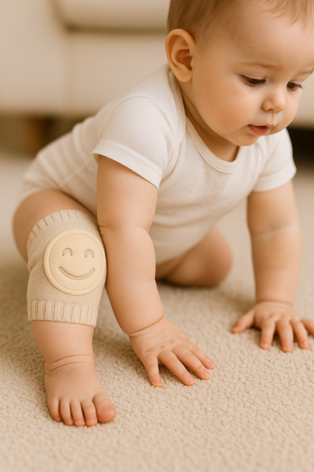 Baby Crawler Knee Socks with Anti-Slip Knee Pads