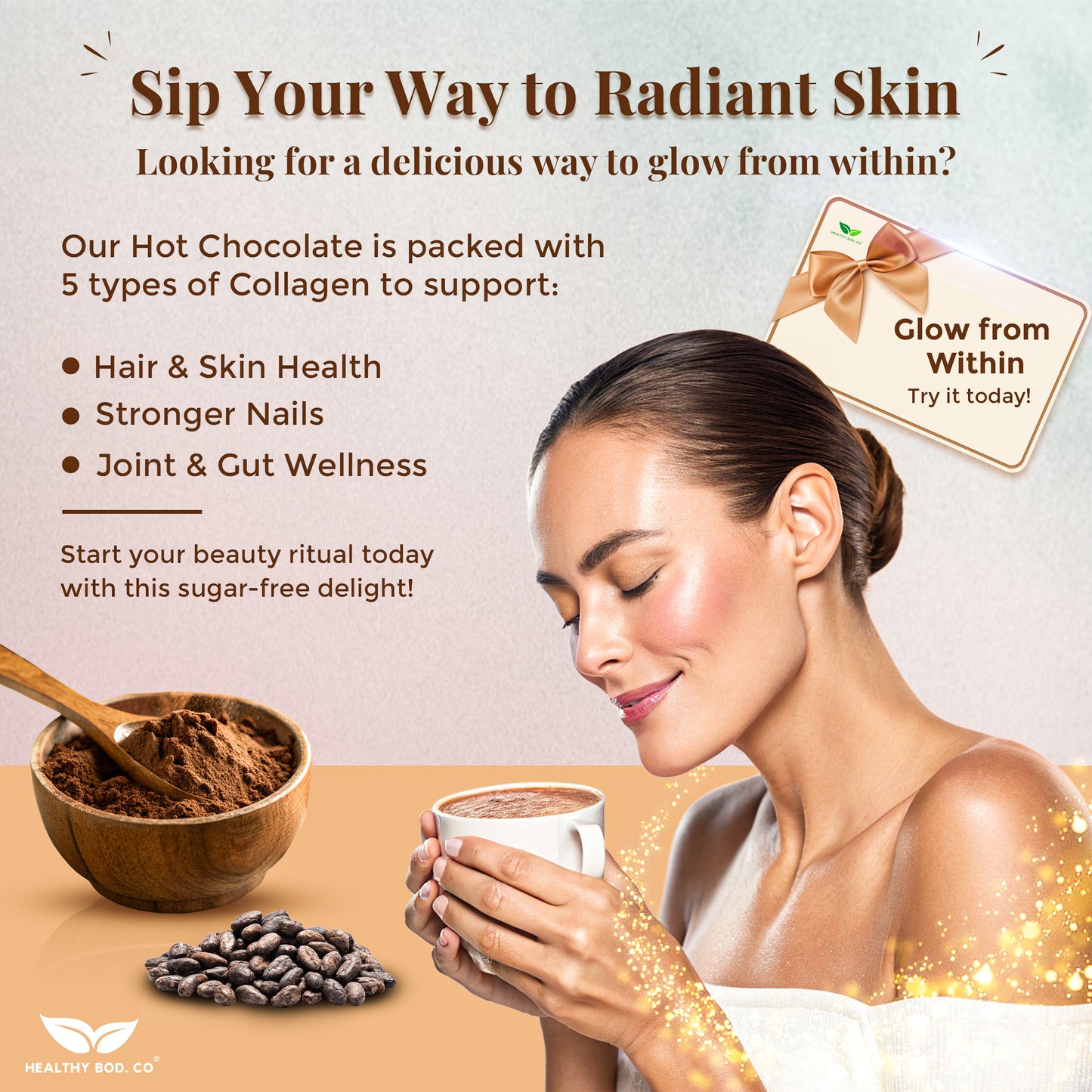 Hot Chocolate X 5 Type Collagen and Hyaluronic Acid Blend 250g
