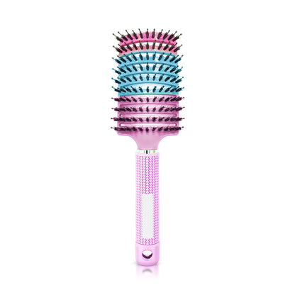 Kids Detangling Wide Paddle Comb Hairbrush - Pink/ Blue