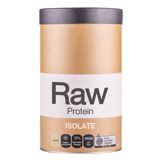 Amazonia Raw Protein Organic Isolate Vanilla 1kg Front View