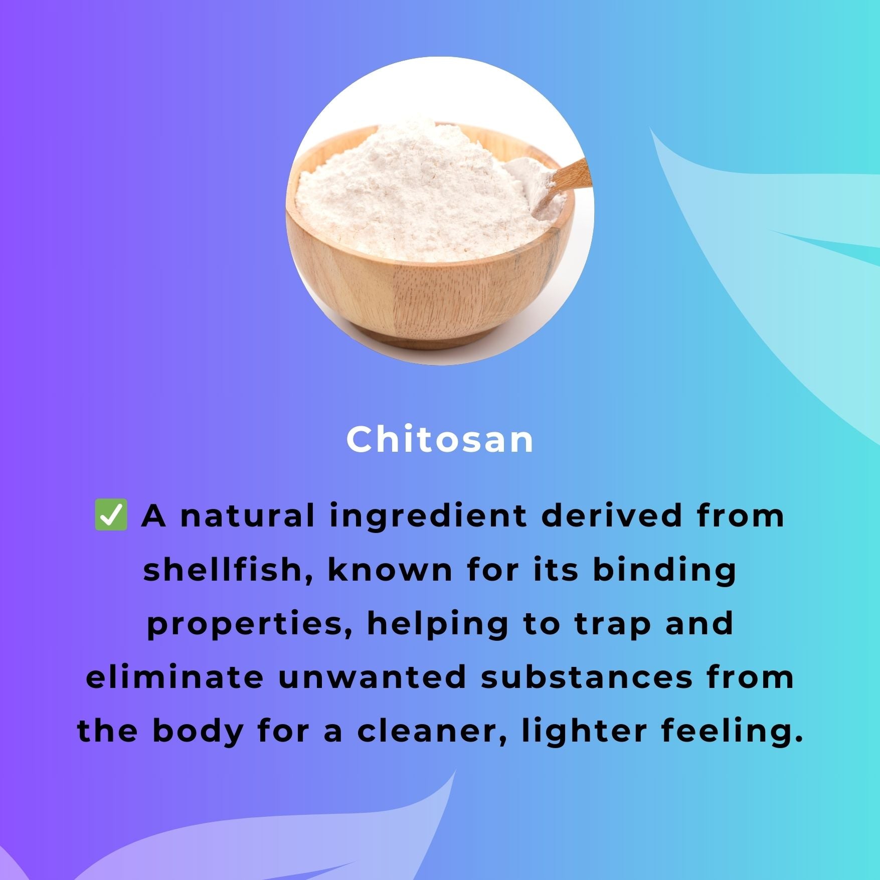 Chitosan in Lavender Detox Foot Patches- Benefits Infographic