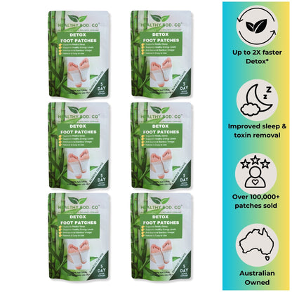 30 Day Bamboo Detox Foot Patches - Cleansing Bundle Front View 