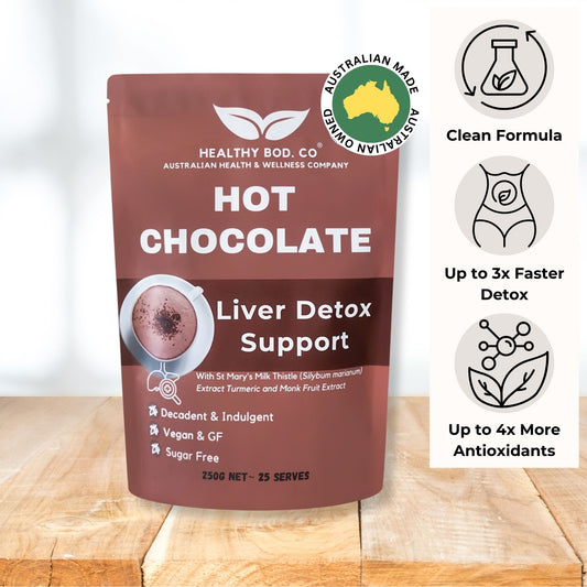 liver detox cleanse hot chocolate front view