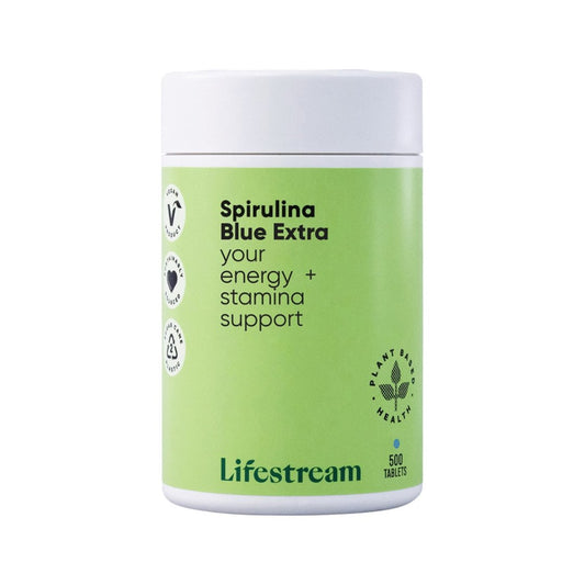 Lifestream Spirulina Blue Extra 500 Tablets Front View