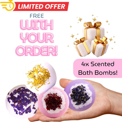 Free Gift with Every Order - Free Scented Bath Bombs - Front View 