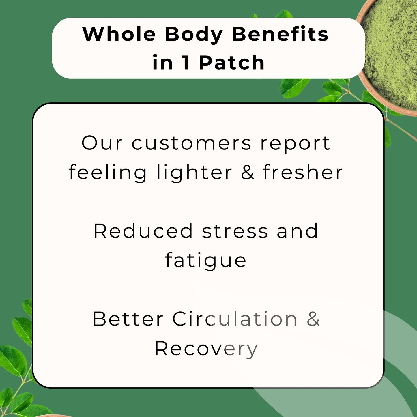 Whole Body Benefits in 1 detox foot patch Infographic 