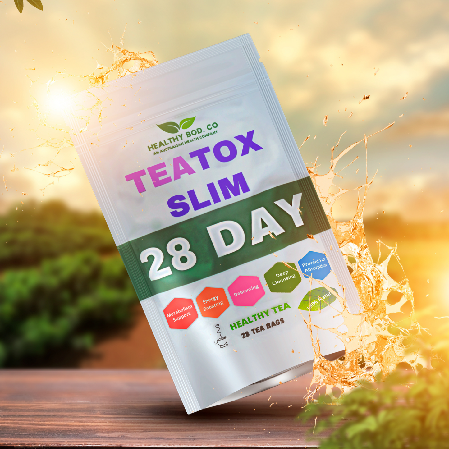 Complete Detox Kit: Teatox Herbal Cleanse + Foot Patches