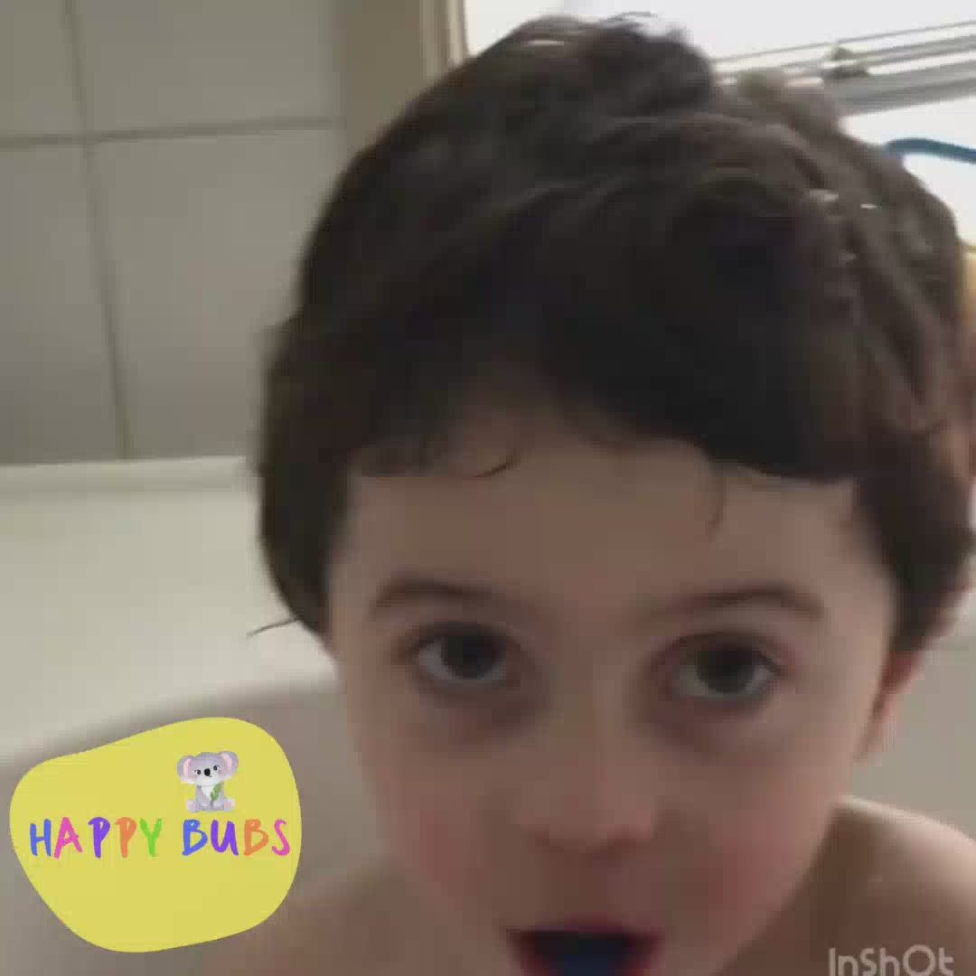 Use  the Happy Bubs Toothbrush while having a bath